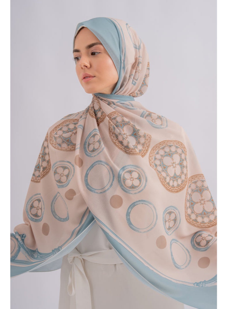 Alamki Women Hijab Vintage Grace Printed Chiffon - Image 3